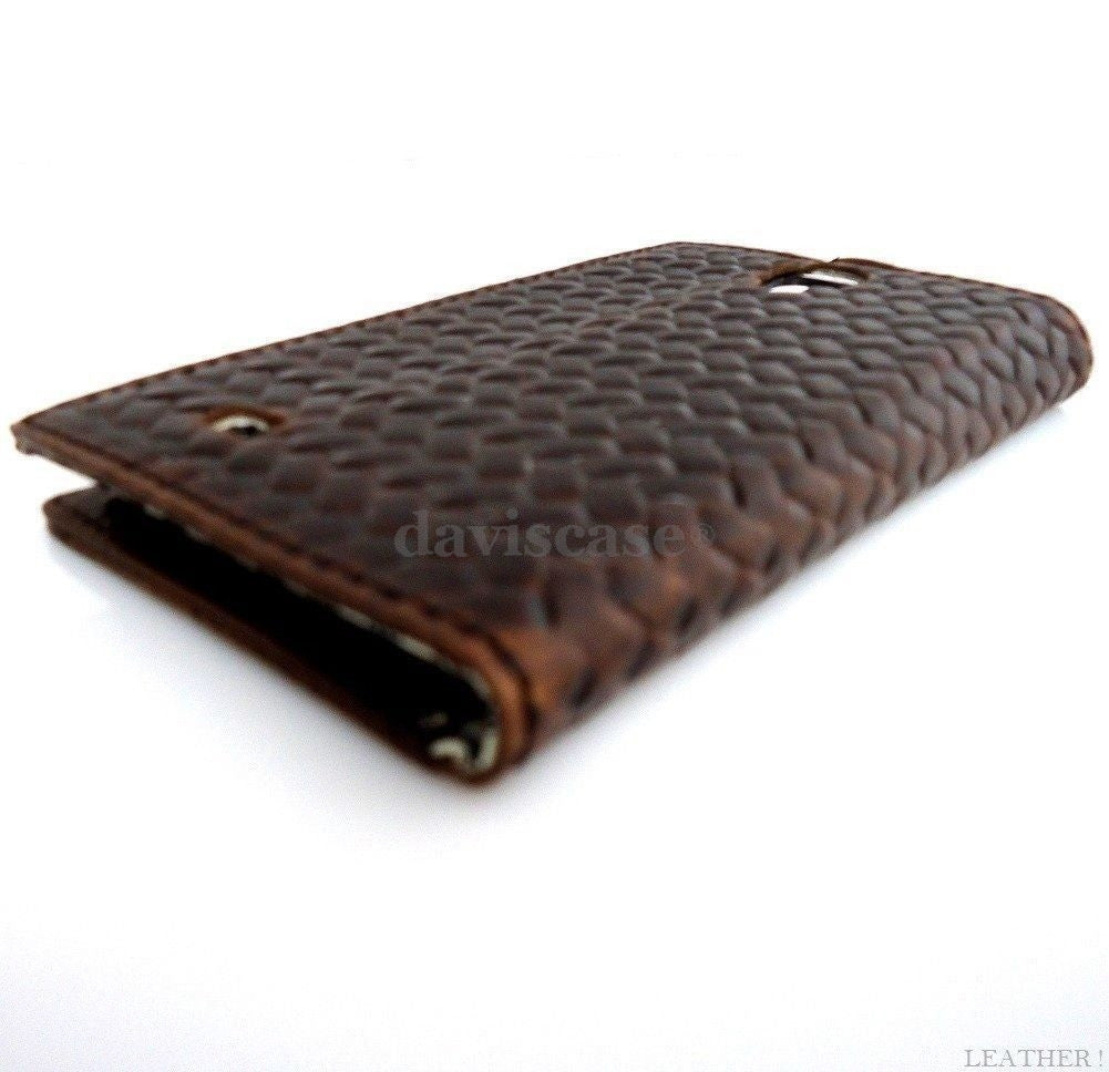 Vintage brown wine leather case for Samsung Galaxy Note 3, handmade wallet-style phone cover with card slots.