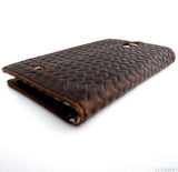 genuine vintage leather Case for Samsung Galaxy Note 3 book wallet brown wine G