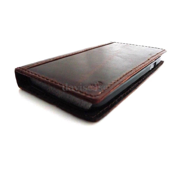 genuine full leather Case for Samsung Galaxy S4 s 4 book wallet handmade skin uk