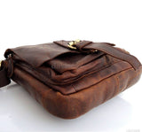 Genuine full Vintage Leather Shoulder Bag Messenger man tablet cross russia