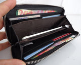 genuine Wallet Leather Purse Clutch Long New Handbag Bag S Lady Bowknot Card Womens Fashion Button Zip Case Bifold