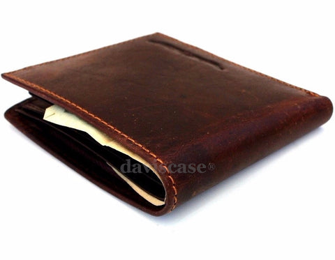 Men Genuine italian Leather wallet Billfold case COIN POCKET CARD id 1 Cash Slots  handcraft free shipping  case