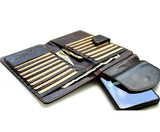 Echte handgemachte Ledertasche für Samsung Galaxy Z Fold3 5G Fold2 Flip3 Book Wallet Cover Braun Multi Cards