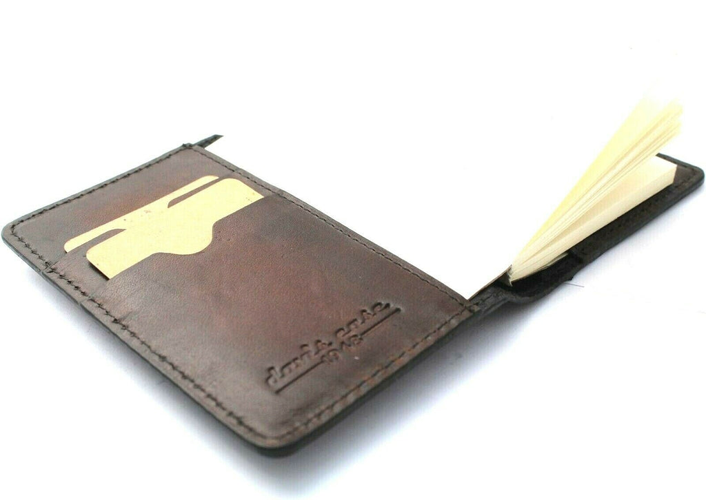 Galaxy leather wallet case for Bible book ESV Journaling with custom goat and lamb cover, ID holder, luxury retro design by DavisCase