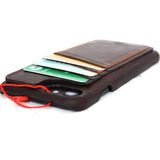 genuine leather Case for iPhone 7 PLUS cover magnetic cards stand holder slim IL