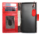 genuine real vintage leather Case For sony Xperia Z3 book wallet 3 z handmade red wine
