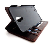 genuine full leather Case for Samsung Galaxy S4 s 4 book wallet handmade skin uk