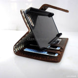 genuine vintage leather case for iphone 5 s cover s 5  book wallet stand handmade 