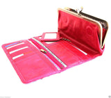 Genuine leather woman bag design pink purse Vintage tote Handbag christmas m Wine