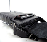 pu Leather Bag Messenger laptop Business man Design Black Special 13 new id tote