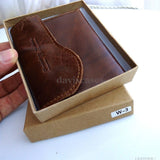 Genuine leather Men LEATHER WALLET Purse Coin purse bi id slot Bifold Pocket uk