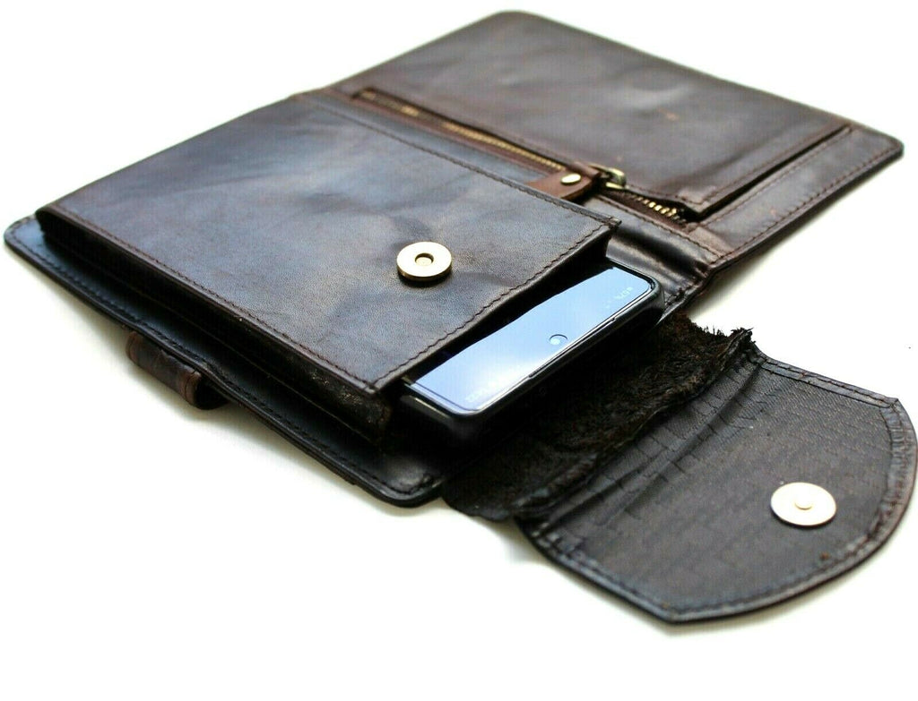 Black leather book wallet