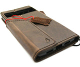 Genuine Leather Case for Google Pixel 6 Pro Book Wallet Magnetic Closure  Holder Dark Retro Stand Luxury Davis 1948 5G Wireless Charging