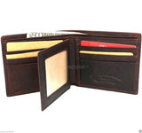 Men Genuine italian Leather wallet Billfold case COIN POCKET CARD id 1 Cash Slots  handcraft free shipping  case