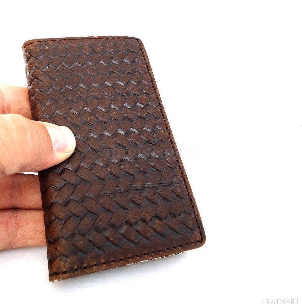 kapitalisme modnes køleskab genuine vintage leather pro case for iphone 5 5s book wallet cover new –  DAVISCASE