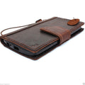 Handmade vintage brown genuine Italian leather hard case for LG G3 phone with book wallet magnet cover by DavisCase.
