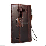 genuine oiled leather Case for LG G4 slim cover book luxury pro wallet handmade MAGNET close