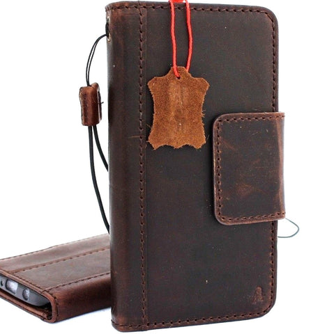 Genuine vintage leather Case for Samsung Galaxy S9 Plus book jafo wallet magnetic closure cover cards slots strap luxury daviscase