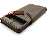 Genuine Leather Case for Google Pixel 6 Pro Book Wallet Magnetic Closure  Holder Dark Retro Stand Luxury Davis 1948 5G Wireless Charging