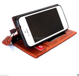 genuine oil cow leather hard case for iphone 5s 5c 5 cover book wallet credit card c s flip handmade luxury ! gift