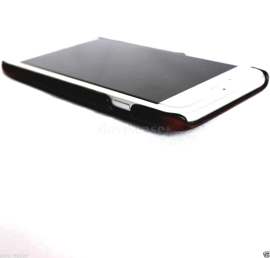 Handmade genuine Italy oiled leather iPhone 6 Plus case with wallet design, credit card slots, for 5.5-inch iPhone.