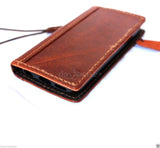 genuine oil cow leather hard case for iphone 5s 5c 5 cover book wallet credit card c s flip handmade luxury ! holder