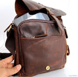 Genuine full Vintage Leather Shoulder Bag Messenger man tablet cross russia