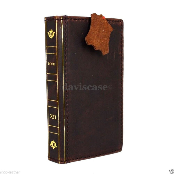 genuine vintage leather case for iphone 5 s stand Retro book wallet credit card 5s itsl free shipping