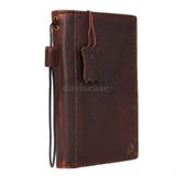 genuine oiled italian leather Case for Samsung Galaxy note edge book wallet luxury cover s Businesse