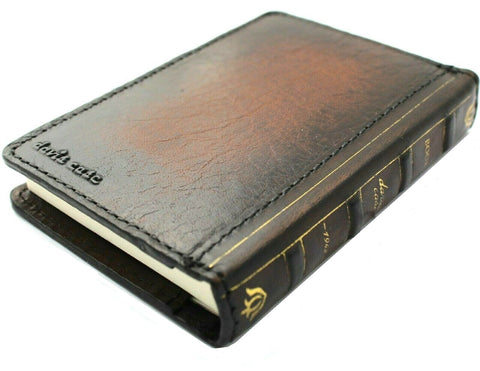 Genuine Leather Wallet Case Bible book ESV Journaling Custom Goat and Lambcover Cards  ID luxury Retro Design Davis