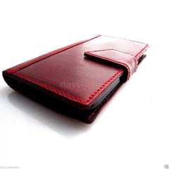 genuine vintage leather case for samsung galaxy s5 cover purse book pro wallet stand s 5 slim red