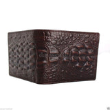 Men Money Clip Genuine italy Leather wallet Coin Pocket Purse crocodile creditcards TA