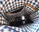 Genuine real Leather laptop Bag Messenger man handbag brown vintage 15 Student 4