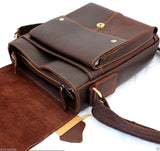 genuine Vintage italian Leather mens Bag Messenger for iPad air Shoulder Satchel School 5 4 free shipping