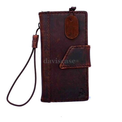    genuine vintage leather case for iphone 5 cover book wallet stand holder