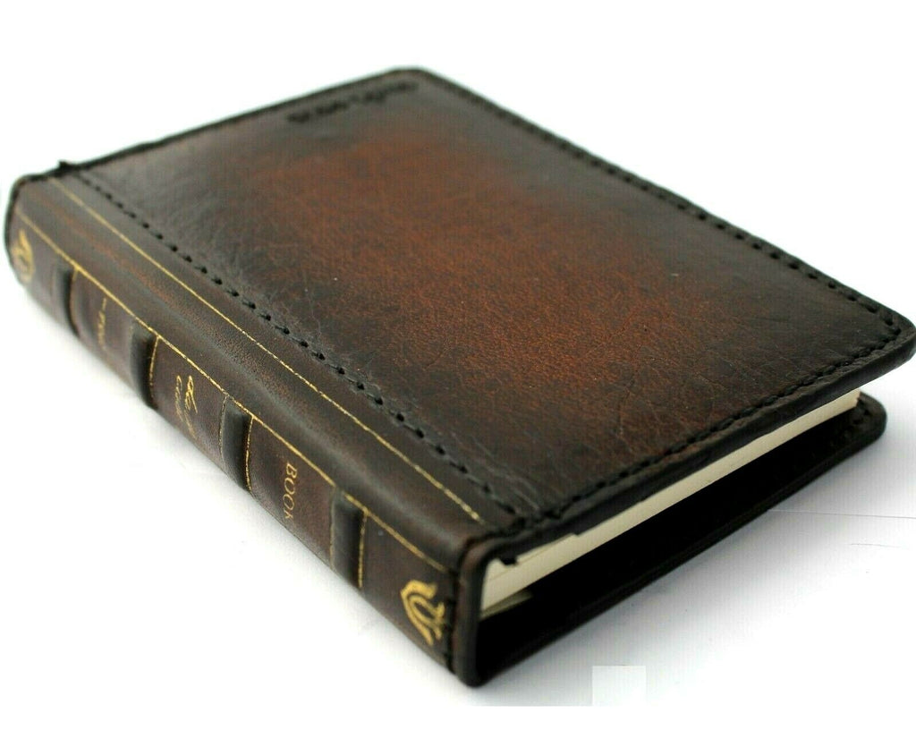 Galaxy leather wallet case for Bible with custom goat and lamb cover, ESV journaling, ID slots, luxury retro design by Daviscase