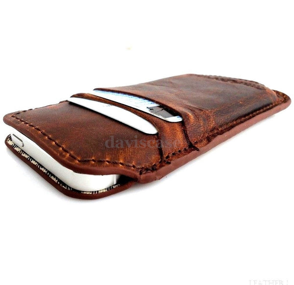 genuine vintage leather case for iphone 5 s cover book wallet 5c 5s handmade c P