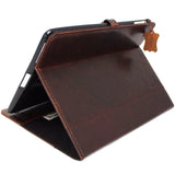 Étui en cuir véritable véritable pour Apple iPad Pro 12.9 (2015) couverture rigide sac à main support magnétique vintage marron emplacements pour cartes mince A1584, A1652 daviscase 