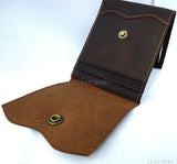 Genuine leather Men LEATHER WALLET Purse Coin purse id slot Pocket skin jeans id