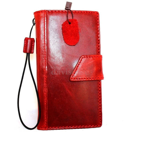 genuine natural leather case for iphone 6  4.7 stand cover book wallet credit card magnet luxurey flip  R free shipping  red
