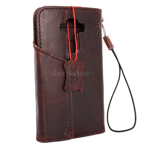 genuine vintage leather Case for LG G4 slim cover book luxury pro wallet handmade MAGNET close