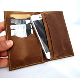 genuine leather case FIT iphone 5 5s 5c c book wallet cover handmade cards slim