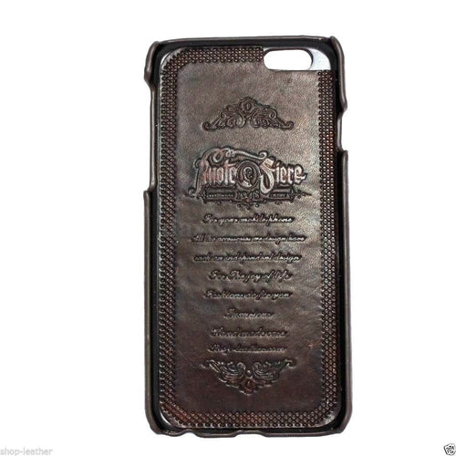 Handmade genuine Italy oiled leather iPhone 6 Plus case with wallet and credit card slots, in a luxurious rustic design.