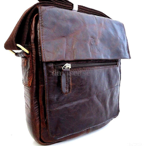 Genuine Full Leather Shoulder Bag Vintage Design Messenger Man Woman C –  DAVISCASE