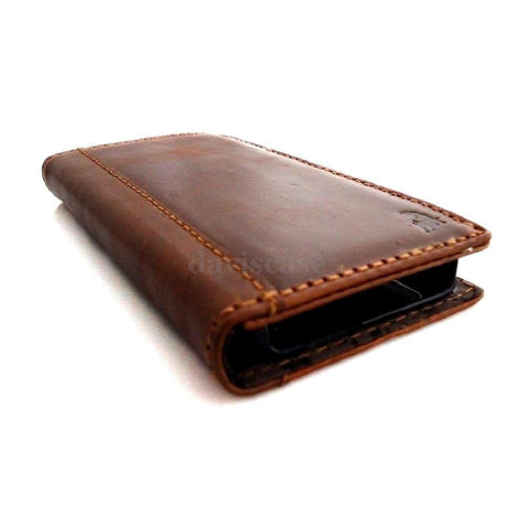 genuine vintage leather case for iphone 5 s stand book wallet credit card 5s sls free shipping