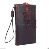 genuine real leather hard case for Galaxy NOTE 4 LEATHER CASE  handmade cover book wallet davis magnet