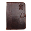 Genuine leather iPad case for 10.2, 10.5, 11 Pro, 13 Air, and older models, featuring magnetic closure and sleek design.