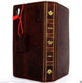 Vintage Italian leather case for Sony Xperia 5 IV, slim book wallet with card slots, handmade in the UK, premium leather cover