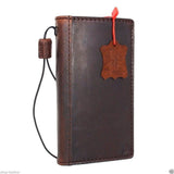 Genuine Vintage  Leather Case for Sony Xperia 1 V Book wallet Slim Cover Brown Cards Alots Handmade Luxury
