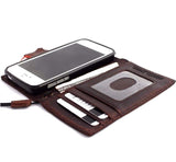 Étui en cuir véritable pour iphone 5s 5c se, portefeuille de couverture de livre, carte de crédit 5s, aimant daviscase de